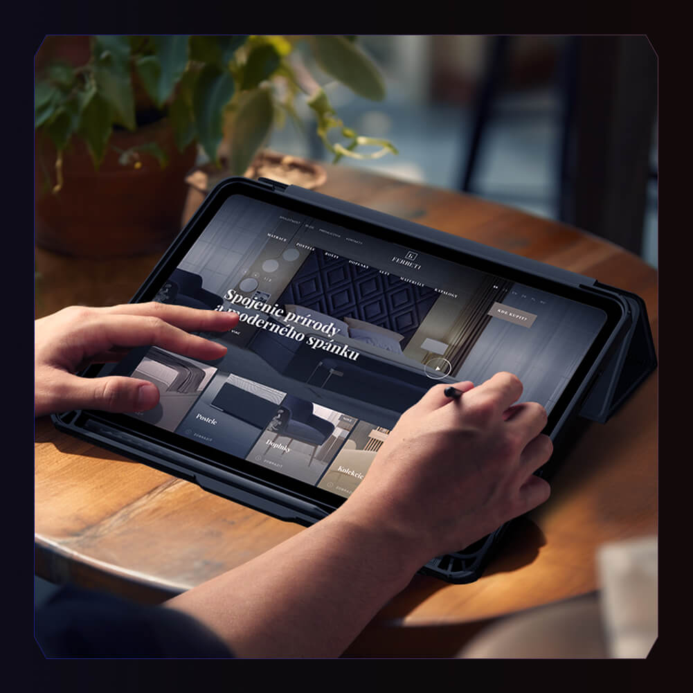 Чехол-книжка NILLKIN для Xiaomi Pad 8, Xiaomi Pad 8 Pro (серия Bumper Leather case pro Multi-angle folding style)
