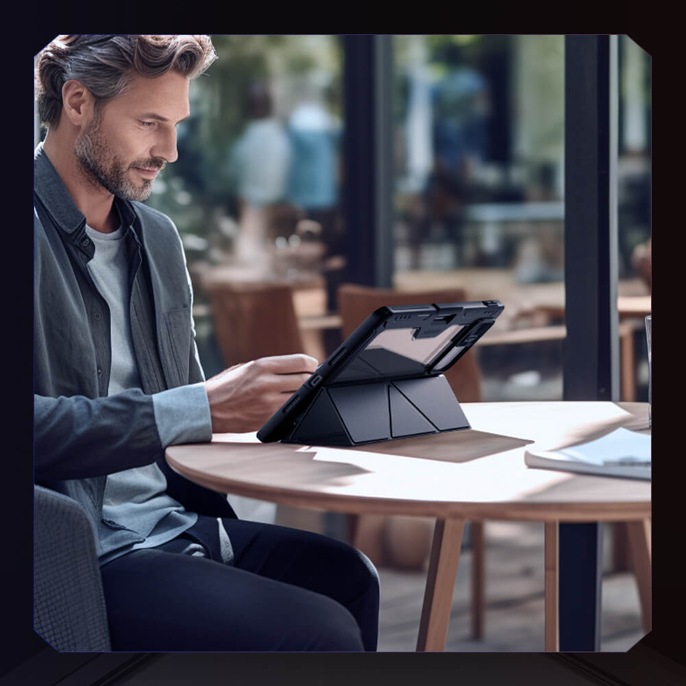 Чехол-книжка NILLKIN для Xiaomi Pad 8, Xiaomi Pad 8 Pro (серия Bumper Leather case pro Multi-angle folding style)