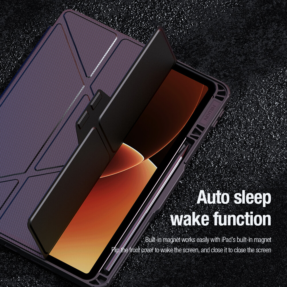 Чехол-книжка NILLKIN для Xiaomi Pad 8, Xiaomi Pad 8 Pro (серия Bumper Leather case pro Multi-angle folding style)