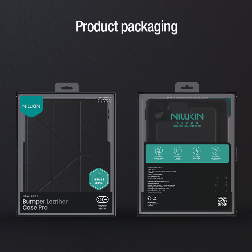 Чехол-книжка NILLKIN для Xiaomi Pad 8, Xiaomi Pad 8 Pro (серия Bumper Leather case pro Multi-angle folding style)