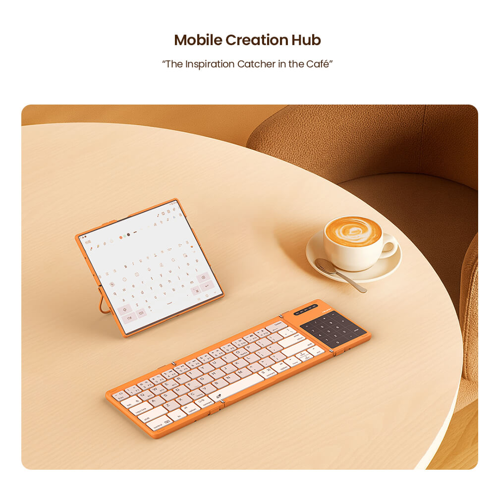 Портативная складная клавиатура Nillkin Cube Pocket Keyboard Orange edition