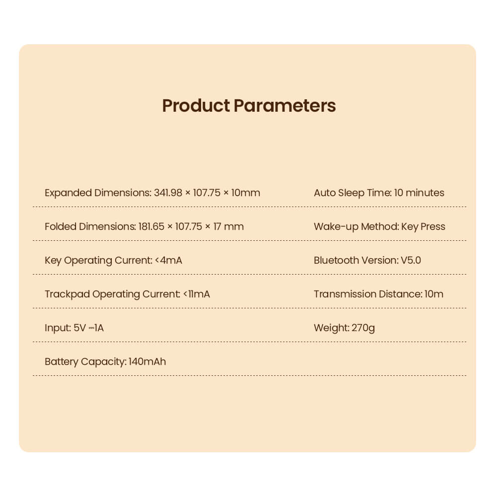 Портативная складная клавиатура Nillkin Cube Pocket Keyboard Orange edition