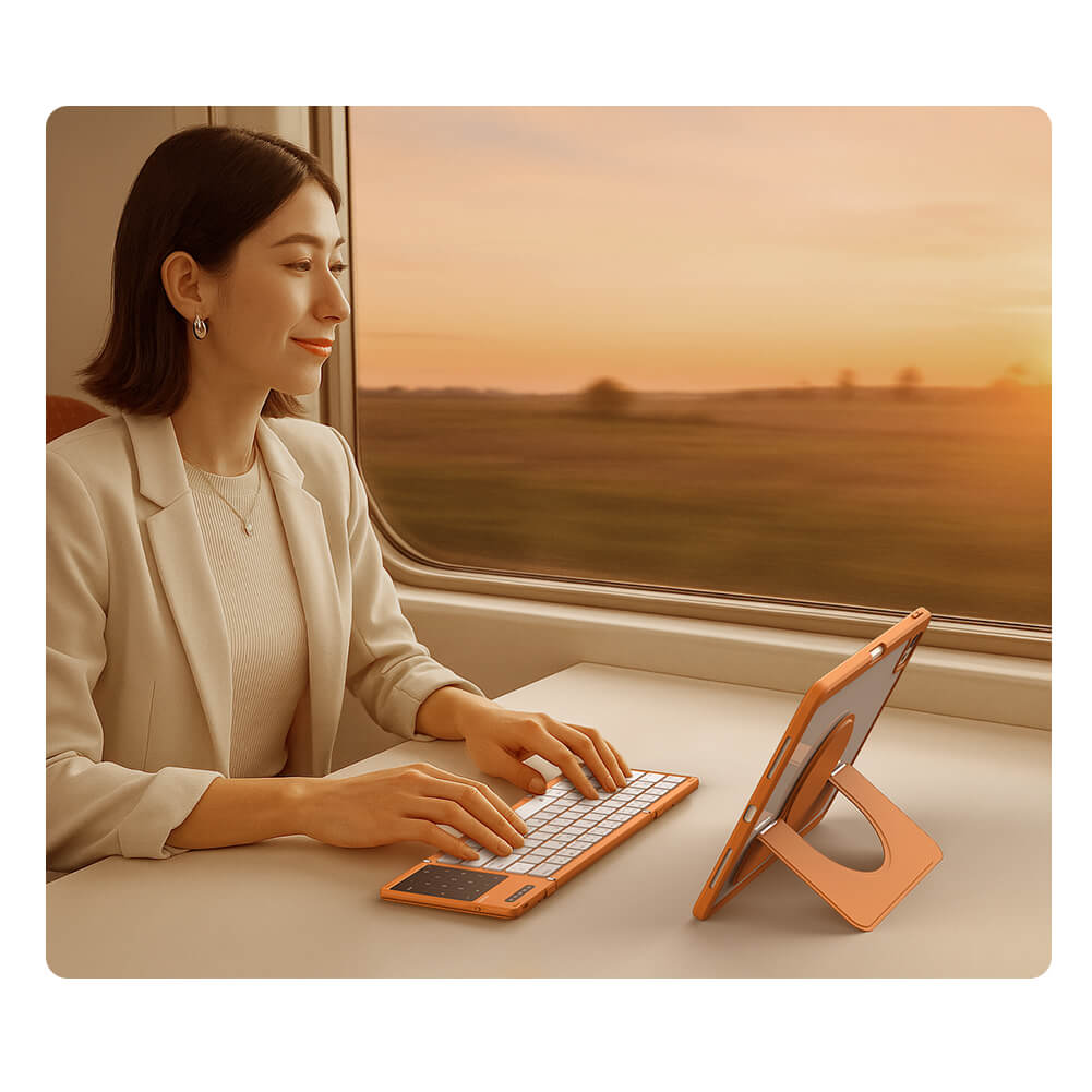 Портативная складная клавиатура Nillkin Cube Pocket Keyboard Orange edition