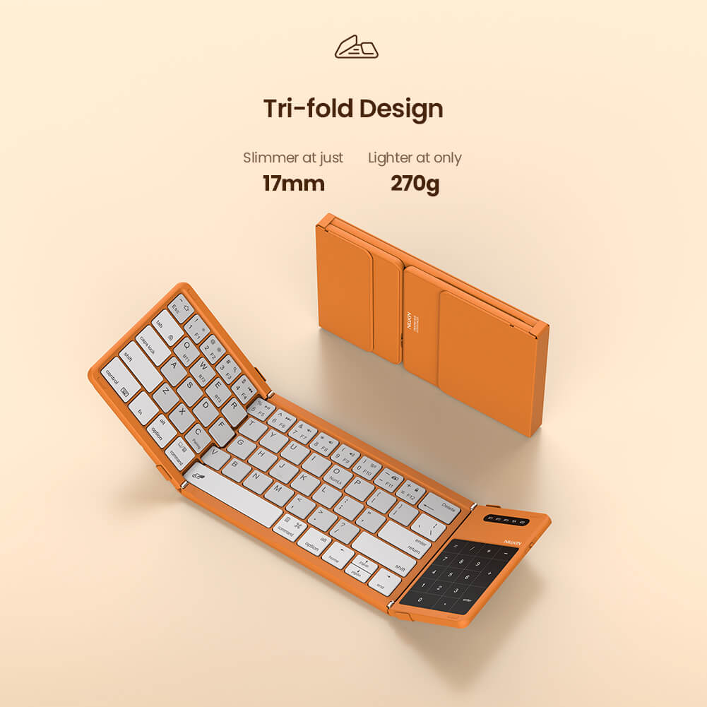 Портативная складная клавиатура Nillkin Cube Pocket Keyboard Orange edition