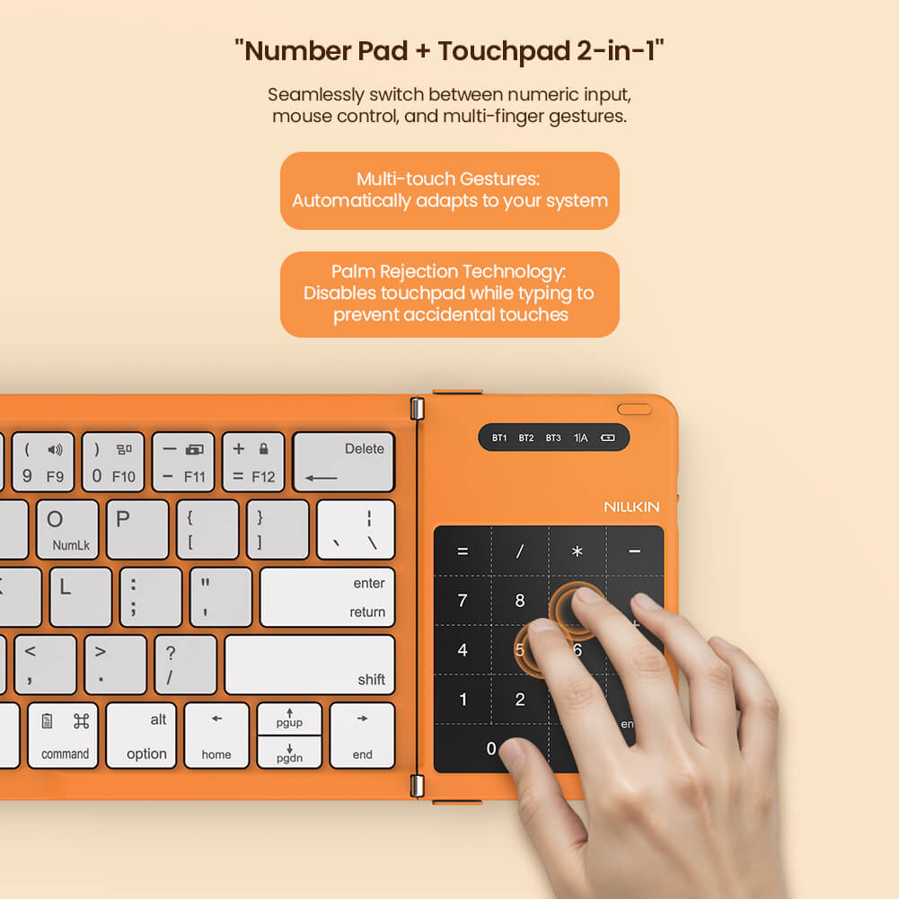 Портативная складная клавиатура Nillkin Cube Pocket Keyboard Orange edition