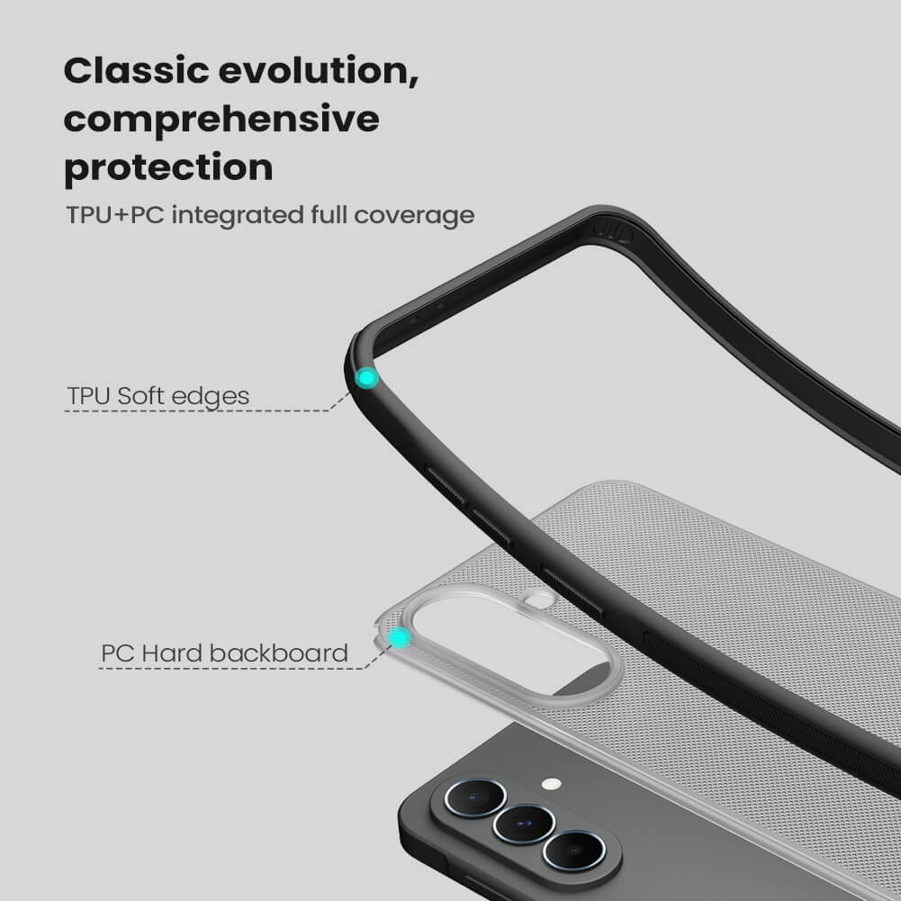 Чехол-крышка NILLKIN для Samsung Galaxy A37 (серия Frosted shield Pro Transparent Black)