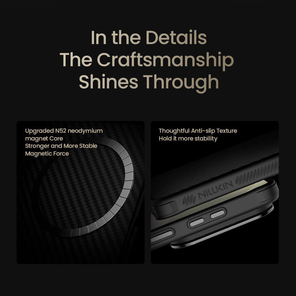 Чехол-крышка NILLKIN для Samsung Galaxy S26 Ultra (серия CarboProp Magnetic MagSafe Transparent Lens Guard Edition)
