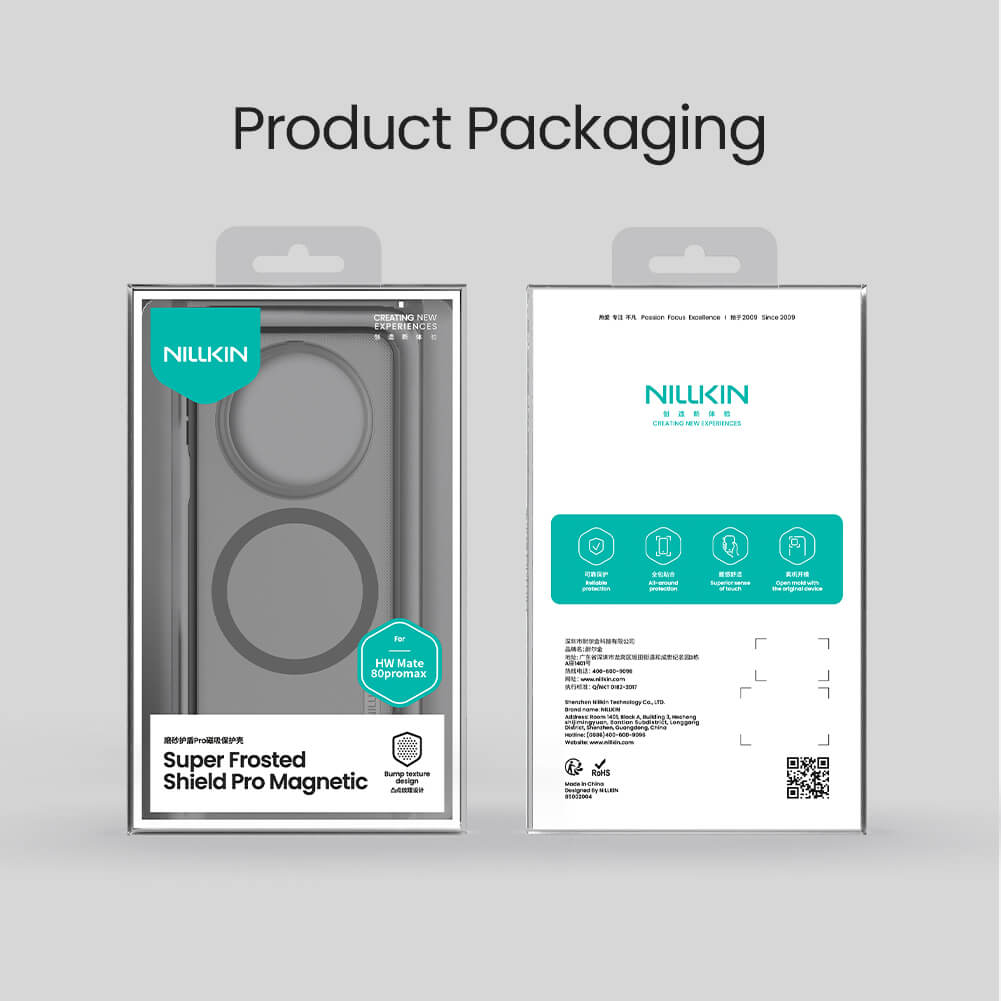 Чехол-крышка NILLKIN для Huawei Mate 80 Pro Max (серия Frosted shield Pro Magnetic case Clear)
