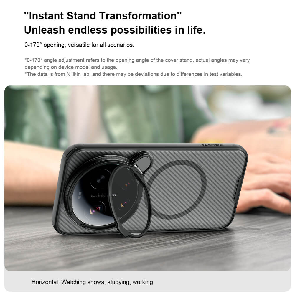 Чехол-крышка NILLKIN для Xiaomi 17 Ultra (серия Camshield Prop Magnetic Transparent Lens)