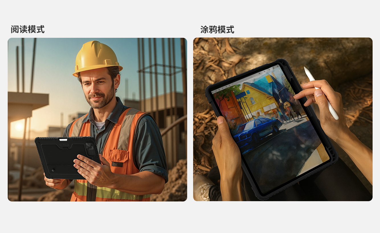 Чехол-книжка с клавиатурой NILLKIN для Apple iPad Air 11 M3 (2025), iPad Air 11 (2024), iPad Air 5, iPad Air 4, iPad Pro 11 (2020, 2021, 2022) (серия Bumper Combo Backlit Keyboard Case)