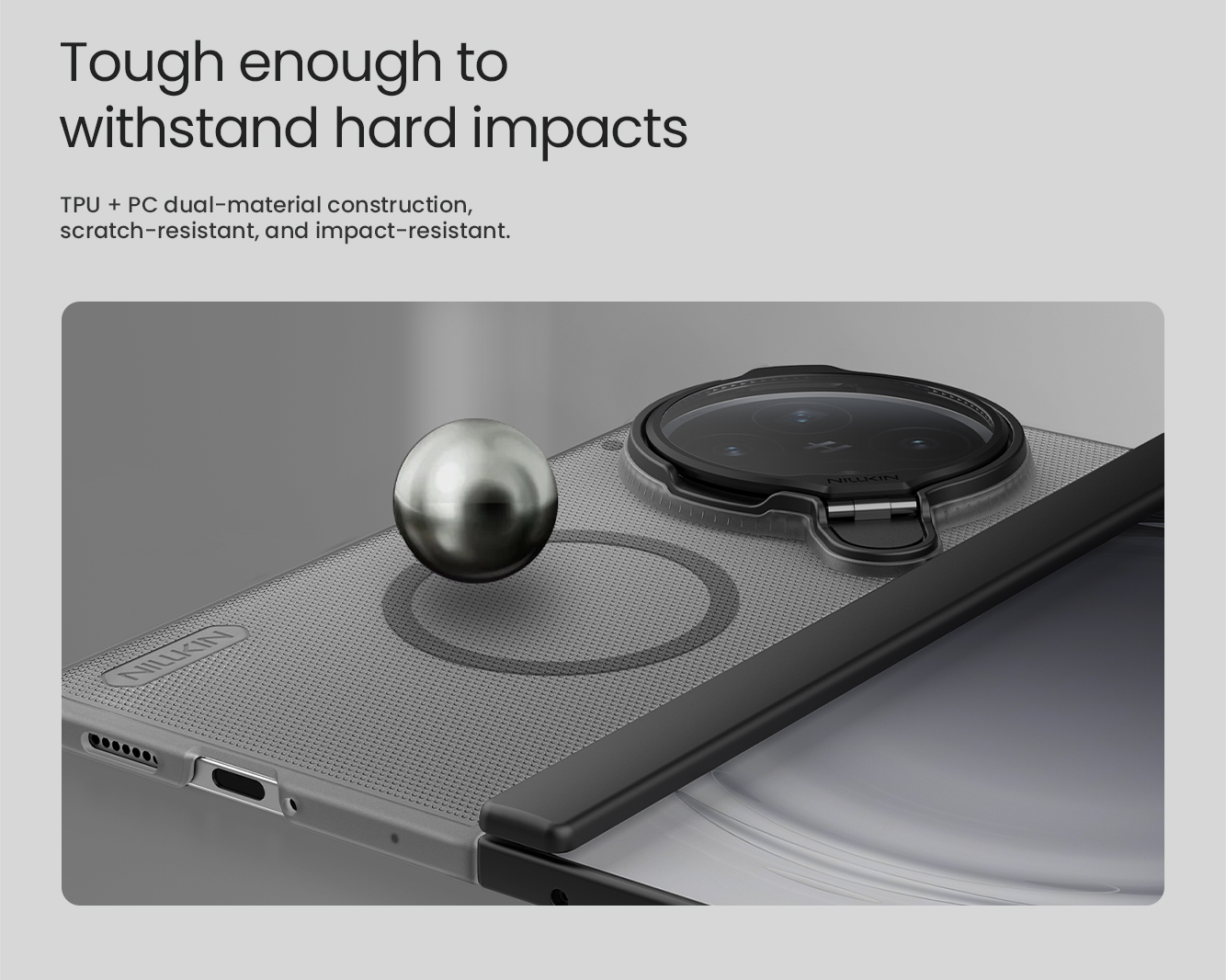 Чехол-крышка NILLKIN для Oppo Find N6 (серия Frosted shield Prop Magnetic)