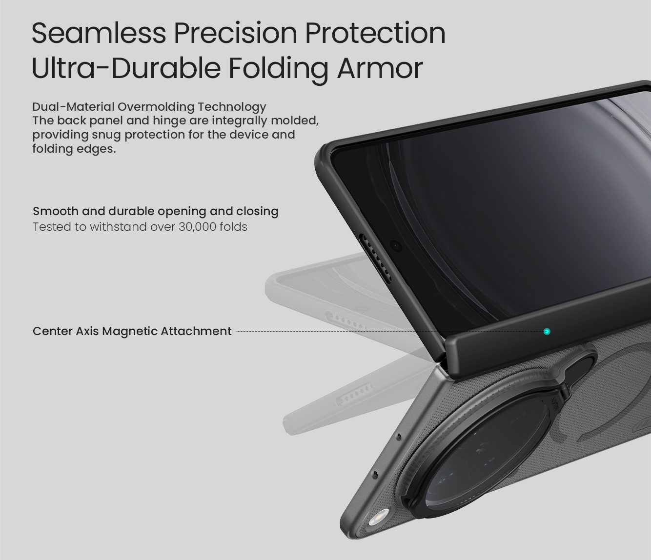 Чехол-крышка NILLKIN для Oppo Find N6 (серия Frosted shield Prop Magnetic)