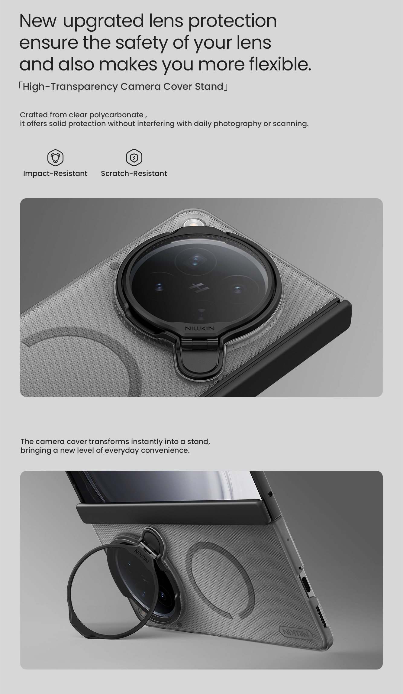 Чехол-крышка NILLKIN для Oppo Find N6 (серия Frosted shield Prop Magnetic)