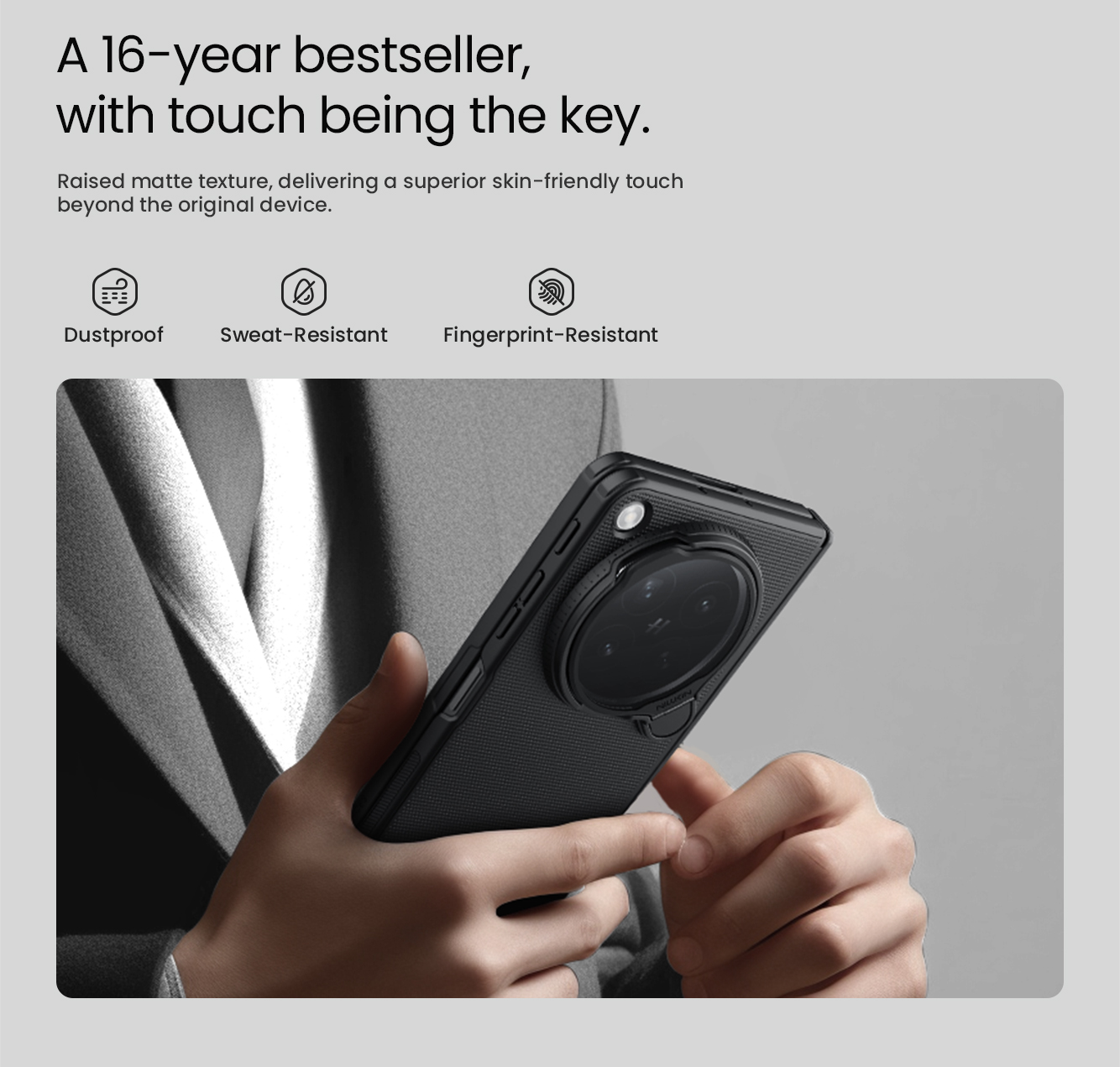 Чехол-крышка NILLKIN для Oppo Find N6 (серия Frosted shield Prop Magnetic)